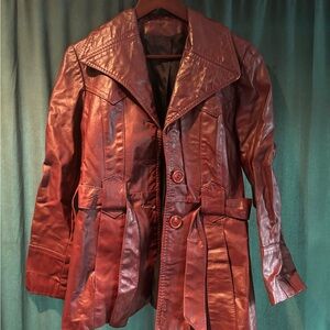 Stylish Red Leather Jacket